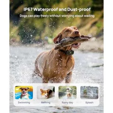 DOG CARE Dog Training Collar, Shock Collar with Beep, Vibration, Safe Static, Dog Training Collar with Remote 1800FT Waterproof Rechargeable E-Collar, Security Lock for All Dogs