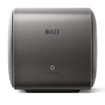 KEF KC62 6.5 Inch 1000W Compact Powered Subwoofer (Titanium Grey)