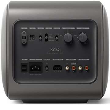 KEF KC62 6.5 Inch 1000W Compact Powered Subwoofer (Titanium Grey)