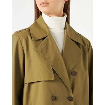 Chic Women's Noa Trench Coat, Martini Olive - The Drop