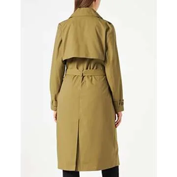 Chic Women's Noa Trench Coat, Martini Olive - The Drop