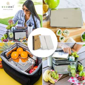 Ecozoi Stainless Steel Ice Packs - Sustainable & Stylish