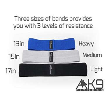 AK9 Fitness Fabric Resistance Bands for Home and Gym