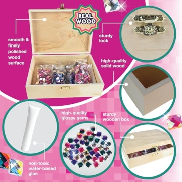 DIY Sparkly Jewelry Box Kit for Creative Kids Gifts