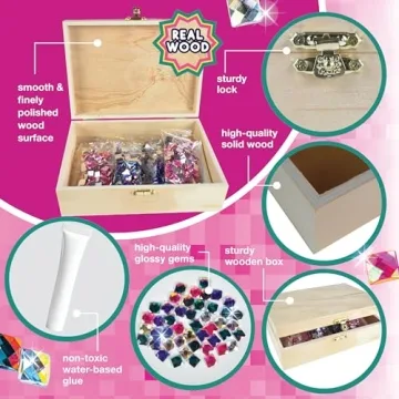 DIY Sparkly Jewelry Box Kit for Creative Kids Gifts