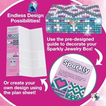 DIY Sparkly Jewelry Box Kit for Creative Kids Gifts
