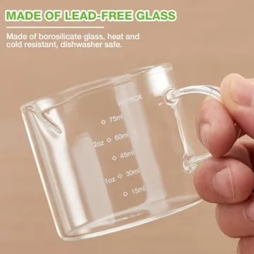 Mfacoy Espresso Measuring Cups - Clear & Durable Design