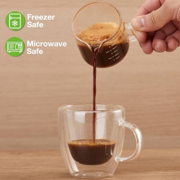 Mfacoy Espresso Measuring Cups - Clear & Durable Design