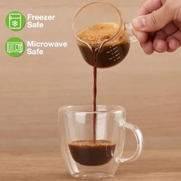Mfacoy Espresso Measuring Cups - Clear & Durable Design