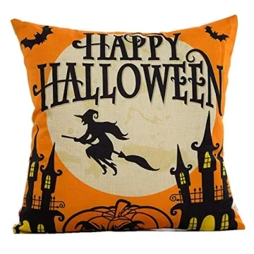 HOSL Halloween Decorative Pillow Covers 4-Pack