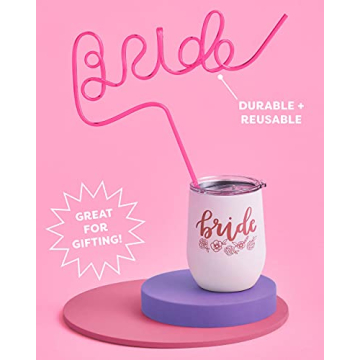 Vibrant XL Bride Straw for Bachelorette Parties
