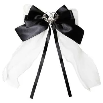 LUV HER Alice in Wonderland Hair Bow - Vibrant Double-Layered Accessory for Girls 3+ with French Cli...