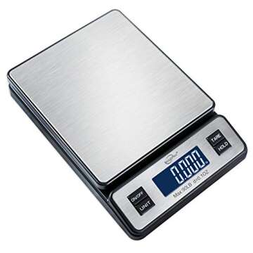 Weighmax W-2809 90 LB X 0.1 OZ Durable Stainless Steel Digital Postal Scale, Shipping Scale With AC ...