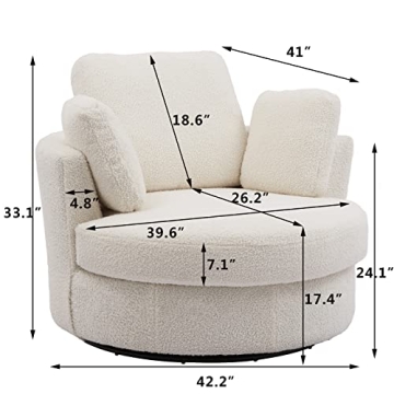 Comfortable Setawix Swivel Barrel Chair for Home