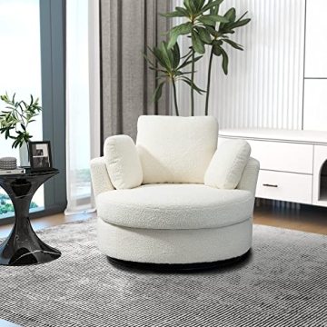 Comfortable Setawix Swivel Barrel Chair for Home