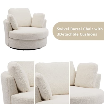 Comfortable Setawix Swivel Barrel Chair for Home