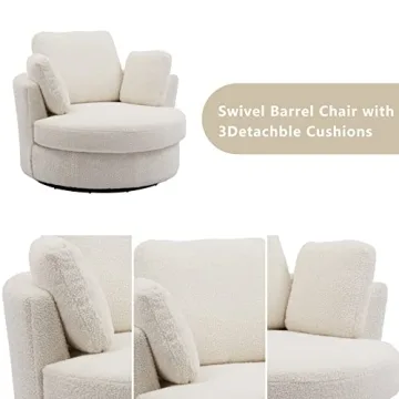 Comfortable Setawix Swivel Barrel Chair for Home