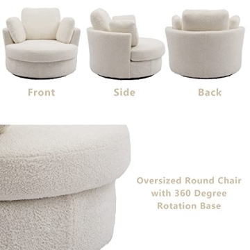 Comfortable Setawix Swivel Barrel Chair for Home