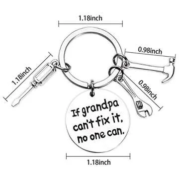 Durable Grandpa Keychain, Perfect Gift for Father's Day