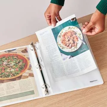 Amazon Basics Sheet Protector, Non-Glare, 100-Pack, 8.5 x 11, Clear