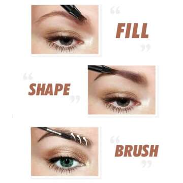 iMethod Eyebrow Pen - iMethod Eyebrow Pencil with a Micro-Fork Tip Applicator Creates Natural Looking Brows Effortlessly and Stays on All Day, Brown