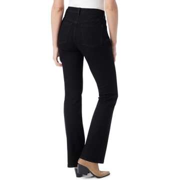 Gloria Vanderbilt Women's High Rise Bootcut Jeans - Black Rinse