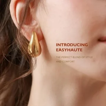 Lightweight Gold Hoop Earrings for Women - Fashionable & Hypoallergenic