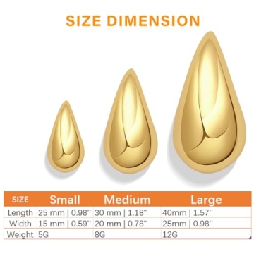 Lightweight Gold Hoop Earrings for Women - Fashionable & Hypoallergenic