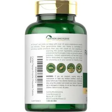 Carlyle Papaya Enzyme Chewable Tablets for Digestion