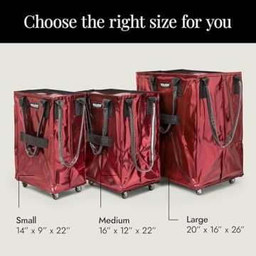 HULKEN Cosmic Red Large Rolling Tote Bag on Wheels