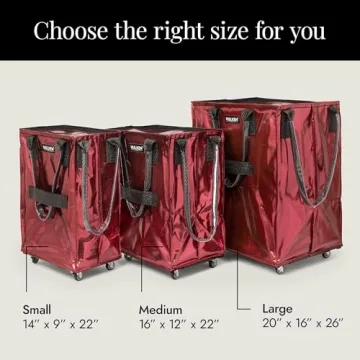 HULKEN Cosmic Red Large Rolling Tote Bag on Wheels