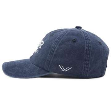 Waldeal Women's Baseball Mom Baseball Cap Adjustable Washed Dad Hat Navy