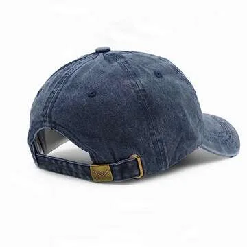 Waldeal Women's Baseball Mom Baseball Cap Adjustable Washed Dad Hat Navy