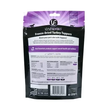 Vital Essentials Freeze Dried Turkey Toppers for Dogs & Cats