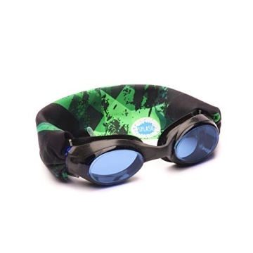 Splash Place SWIM GOGGLES with Fabric Strap - GREEN FUSION | Fun, Fashionable, Comfortable - Adult &...