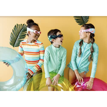 Splash Place Swim Goggles - Comfortable Fabric Strap for All Ages