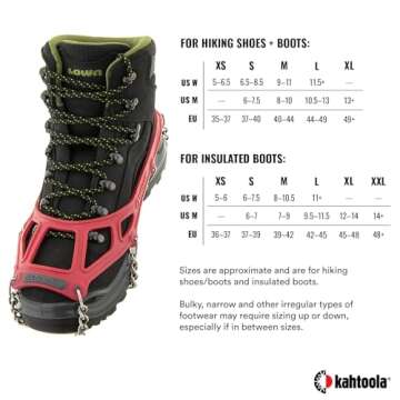 Kahtoola MICROspikes Traction for Winter Hiking & Mountaineering