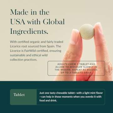 Gaia Herbs Reflux Relief - with Marshmallow Root, Chamomile, Aloe, Licorice, and High Mallow - Helps with Occasional Heartburn and Relieve Indigestion - 45 Chewable Tablets (45-Day Supply)