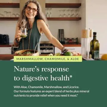 Gaia Herbs Reflux Relief - with Marshmallow Root, Chamomile, Aloe, Licorice, and High Mallow - Helps with Occasional Heartburn and Relieve Indigestion - 45 Chewable Tablets (45-Day Supply)