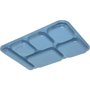 Carlisle 6-Compartment Melamine Tray for Right-Handed Use