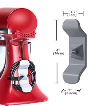 HOMROOH Cord Organizer for Kitchen Appliances, 4 Pack Cord Wrap Cord Holder Cable Organizer for Storage Small Home Appliances, Mixer, Blender, Coffee Maker, Pressure Cooker and Air Fryer