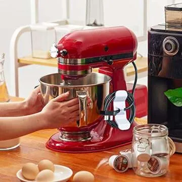 HOMROOH Cord Organizer for Kitchen Appliances, 4 Pack Cord Wrap Cord Holder Cable Organizer for Storage Small Home Appliances, Mixer, Blender, Coffee Maker, Pressure Cooker and Air Fryer