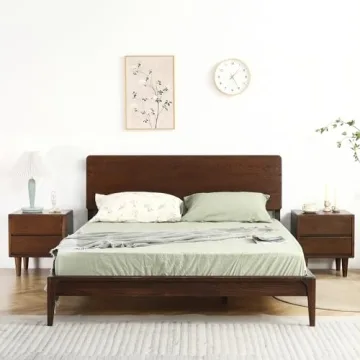 Solid Oak Wood Nightstand | Modern Design & Easy Assembly