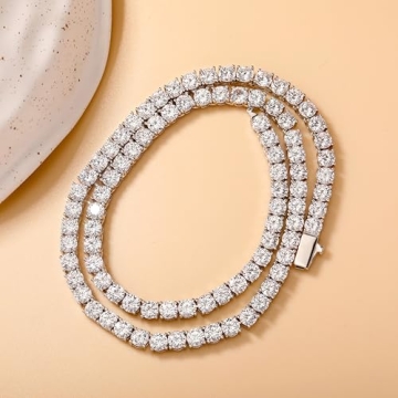 OYOGAA Colorful Baguette Tennis Necklace for All