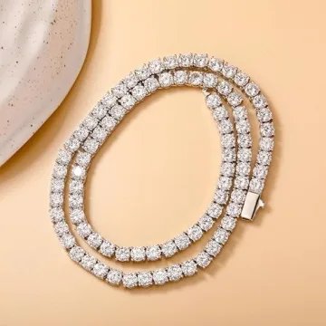 OYOGAA Colorful Baguette Tennis Necklace for All