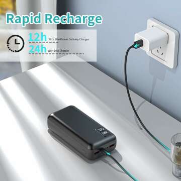 50000mAh Fast Charging Power Bank with 3 Outputs