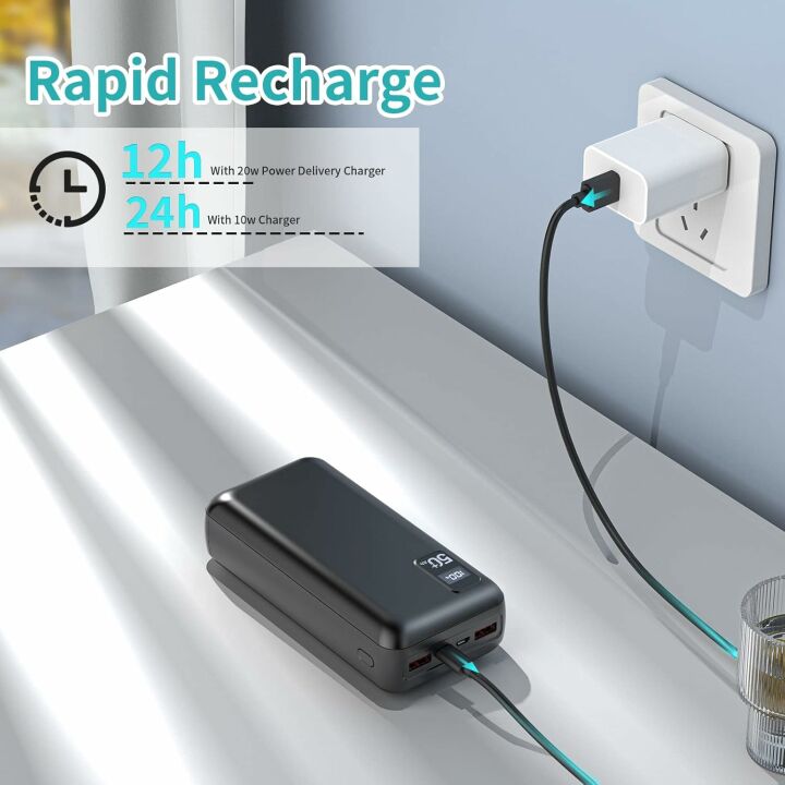 50000mAh Fast Charging Power Bank with 3 Outputs