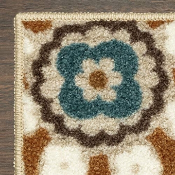 Maples Rugs Reggie Floral Kitchen Rug – Washable Non Slip