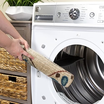 Maples Rugs Reggie Floral Kitchen Rug – Washable Non Slip