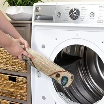 Maples Rugs Reggie Floral Kitchen Rug – Washable Non Slip